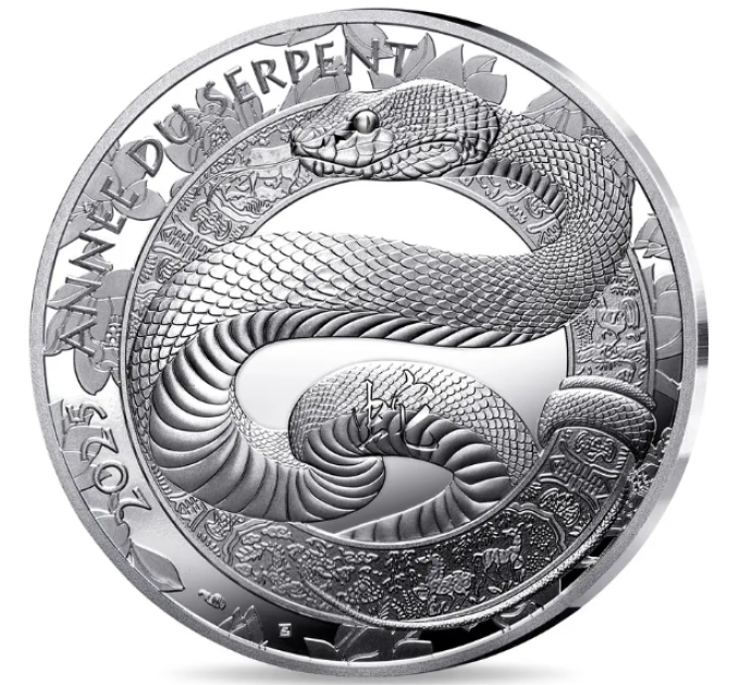 France 10 euros pièce d'argent BE 2025 - Année du Serpent