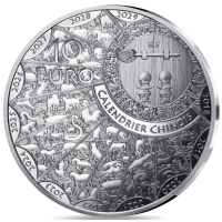 France 10 euros pièce d'argent BE 2025 - Année du Serpent