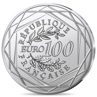 France 100 euros pièce d'argent BE 2025 - L'Odyssée de l'espace avec Thomas Pesquet - Terre