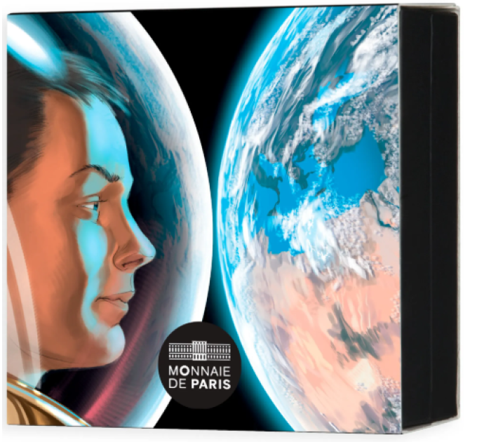 France 100 euros pièce d'argent BE 2025 - L'Odyssée de l'espace avec Thomas Pesquet - Terre