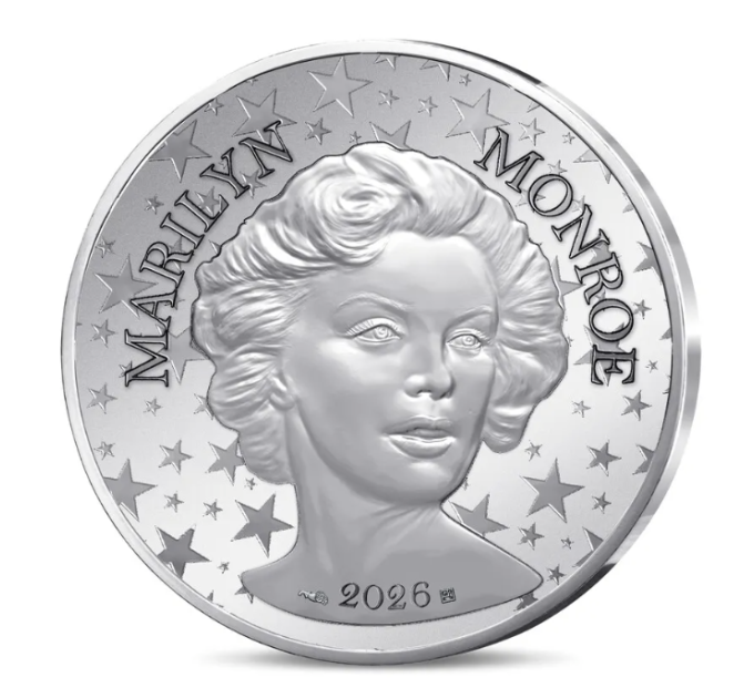 France 10 euros pièce d'argent 2026 - Marilyn Monroe