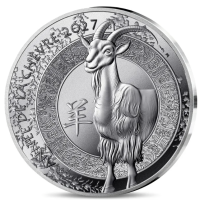 France 10 euros pièce d'argent BE 2027 - Année de la Chèvre