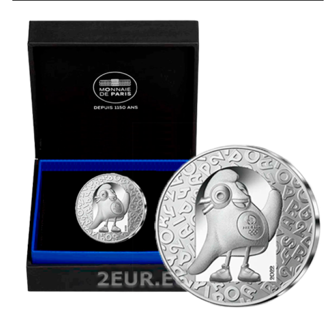 France 10 euros pièce d'argent BE 2022 - Jeux Olympiques - Mascotte Olympique