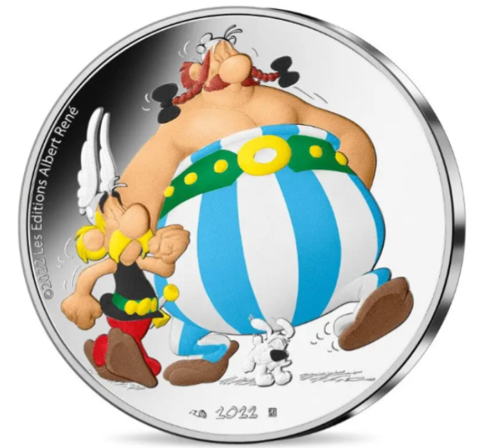 France 10 euros pièce d'argent BE 2022 - Astérix, Obélix et Idéfix