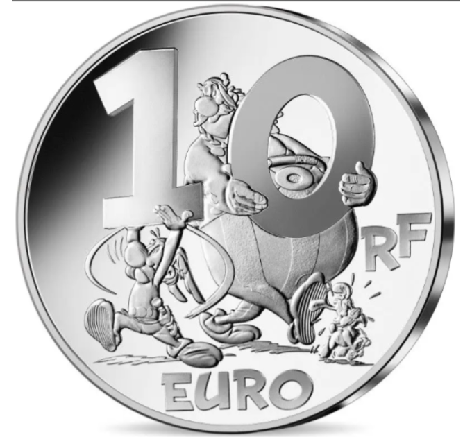 France 10 euros pièce d'argent BE 2022 - Astérix, Obélix et Idéfix
