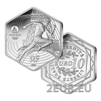 France 10 euros pièce d'argent 2021 - Marianne - Jeux olympiques d'été Tokyo 2020 - Paris 2024 - 2021