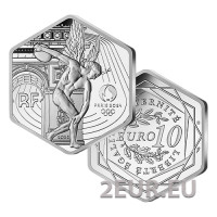 France 10 euros pièce d'argent 2022 - Le génie - Jeux olympiques d'été Tokyo 2020 - Paris 2024 - 2021