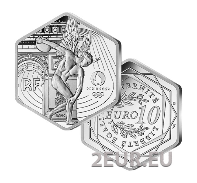 France 10 euros pièce d'argent 2022 - Le génie - Jeux olympiques d'été Tokyo 2020 - Paris 2024 - 2021