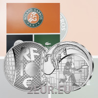 France 10 euros pièce d'argent BE 2023 - 90 ans Lacoste