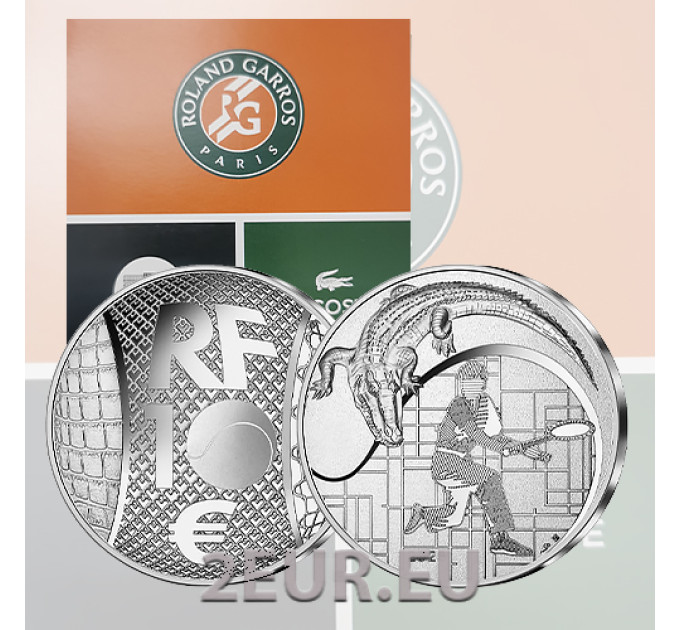 France 10 euros pièce d'argent BE 2023 - 90 ans Lacoste