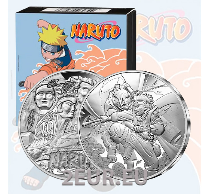 France 10 euros pièce d'argent BE 2023 - Naruto and Sasuke