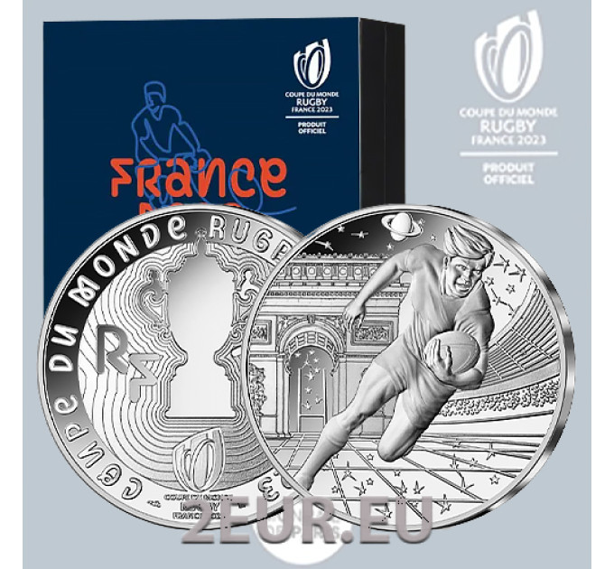 France 10 euros pièce d'argent BE 2023 - Coupe du monde de rugby France