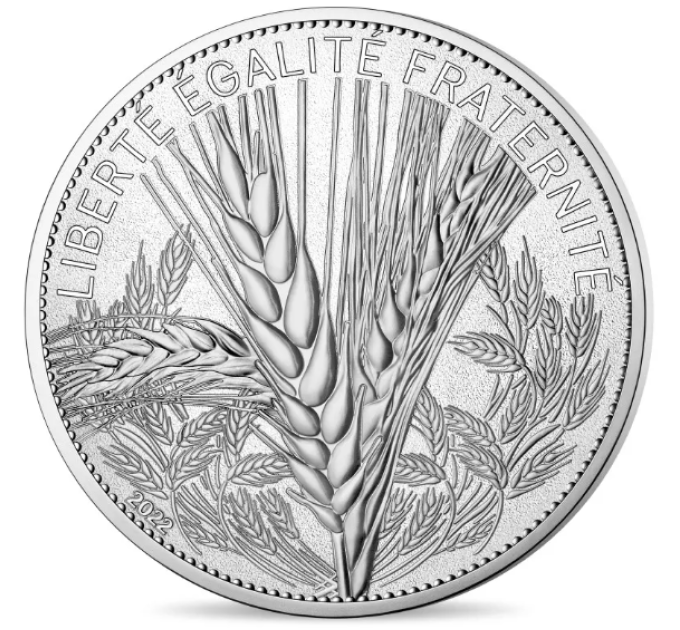 France 20 euros pièce d'argent 2022 - Nature de France - Le Blé