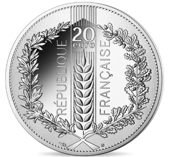 France 20 euros pièce d'argent 2022 - Nature de France - Le Blé