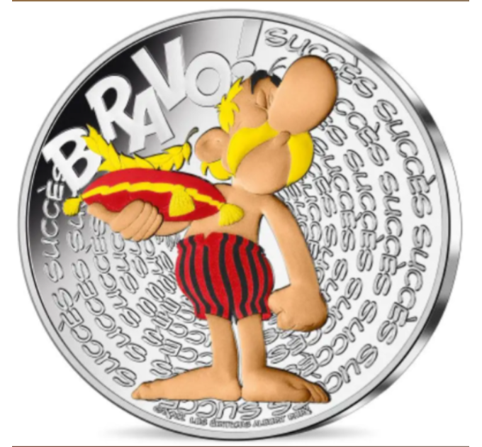 France 50 euros pièce d'argent 2022 - Astérix - Bravo - Succès
