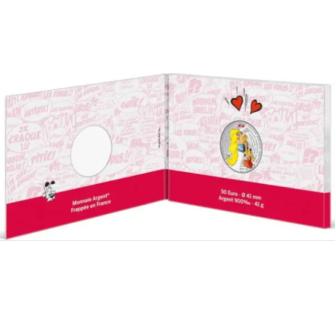 France 50 euros pièce d'argent 2022 - Astérix - Amour