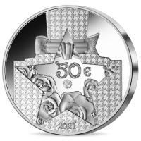 France 50 euros pièce d'argent BE 2021 - L'excellence française - Dior