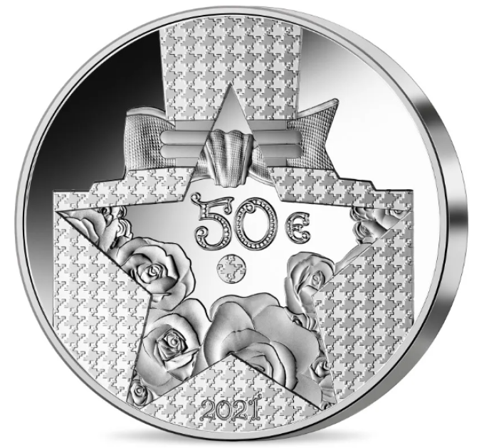 France 50 euros pièce d'argent BE 2021 - L'excellence française - Dior