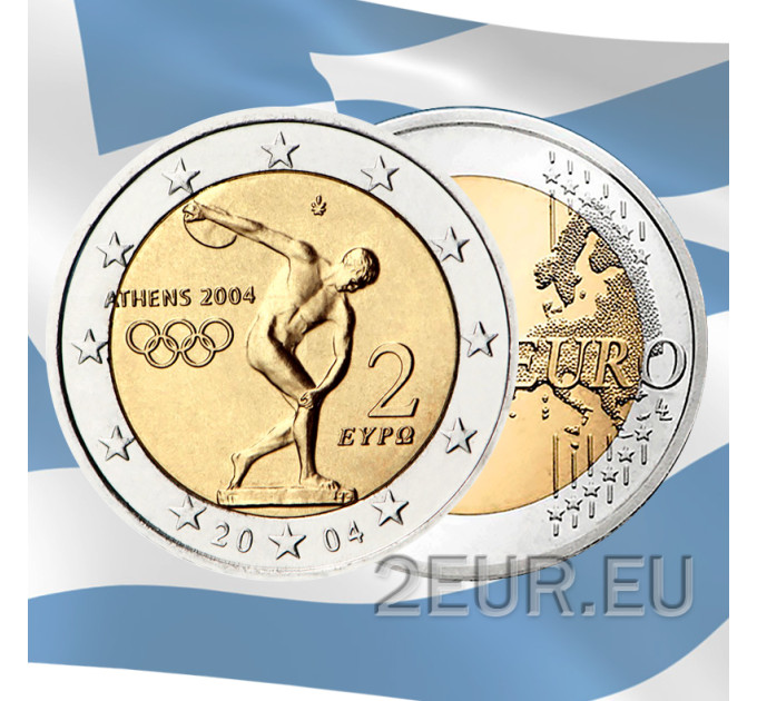 Grèce 2 euros UNC 2004 - XXVIII. Jeux olympiques d'été à Athènes