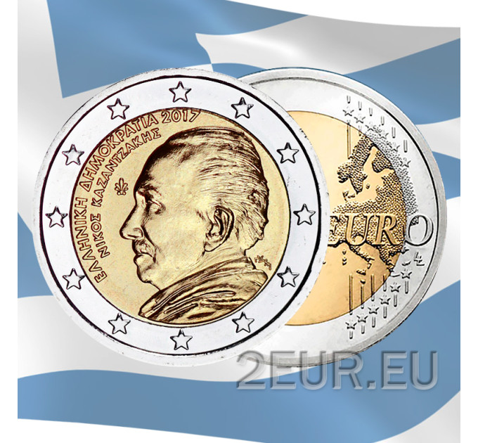 Grèce 2 euros UNC 2017 - 60e anniversaire de la mort de Nikos Kazantzakis
