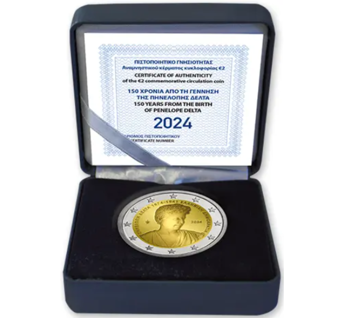 Grèce 2 euros Proof 2024 - 150e anniversaire de la naissance de Penelope Delta