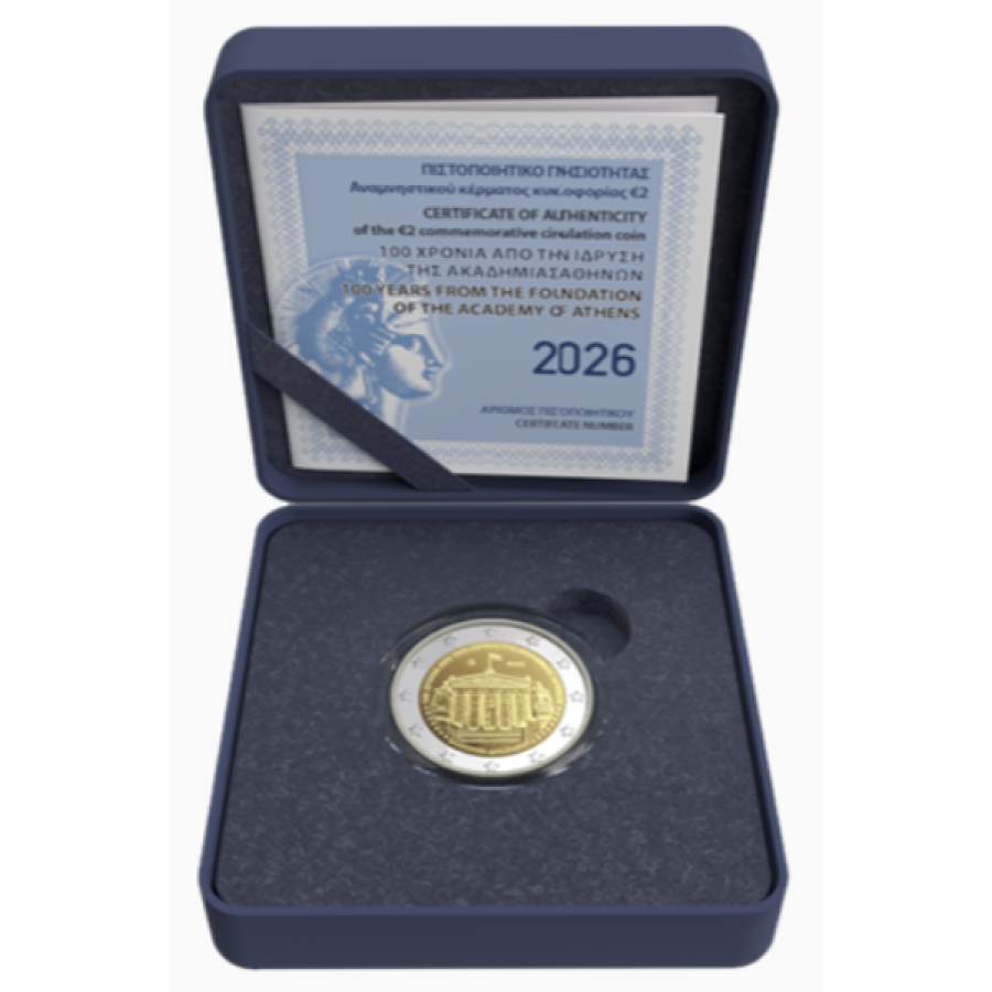 Grèce 2 euros Proof 2026 - 100 ANS DE LA FONDATION DE L'ACADÉMIE D'ATHÈNES