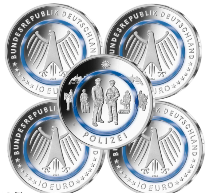 Allemagne 10 euros UNC 2024 - Au service de la société - Police - ADFGJ