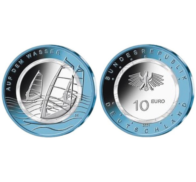 Allemagne 10 euros UNC 2021 - Sur l'eau