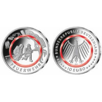 Allemagne 10 euros UNC 2023 - Au service de la société - Sapeurs pompiers