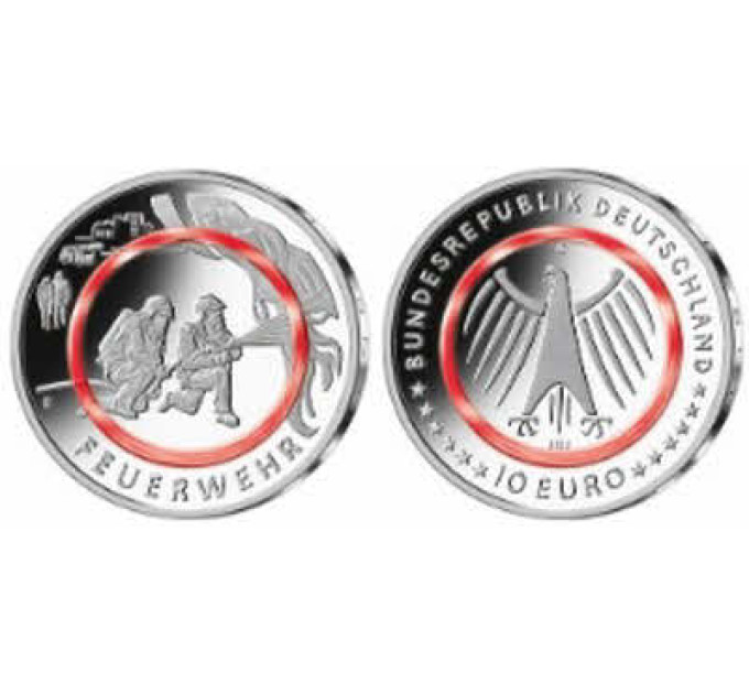 Allemagne 10 euros UNC 2023 - Au service de la société - Sapeurs pompiers