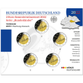 Allemagne 2 Coffret Euros BU 2022 - Thuringe. Château de Wartbourg - ADFGJ