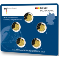 Allemagne 2 Coffret Euros BU 2023 - Hambourg - Philharmonie de l'Elbe - ADFGJ