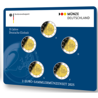 Allemagne 2 Coffret Euros BU 2025 - 35 ans d'unité allemande - ADFGJ Allemagne 2 Coffret Euros BU 2025 - 35 ans d'unité allemande - ADFGJ