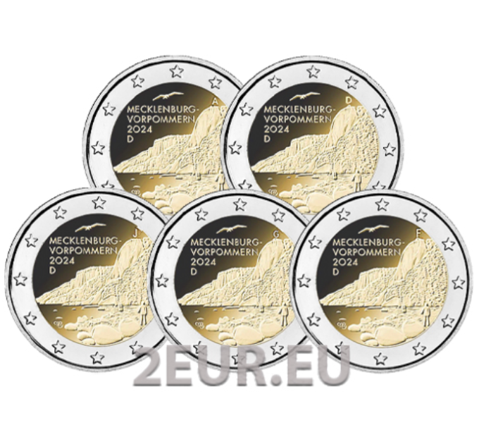 Allemagne 2 euros UNC 2024 - Mecklembourg-Poméranie-Occidentale - ADFGJ