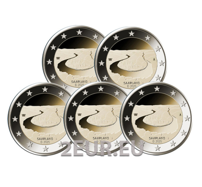 Allemagne 2 euros UNC 2025 - SARRE - ADFGJ