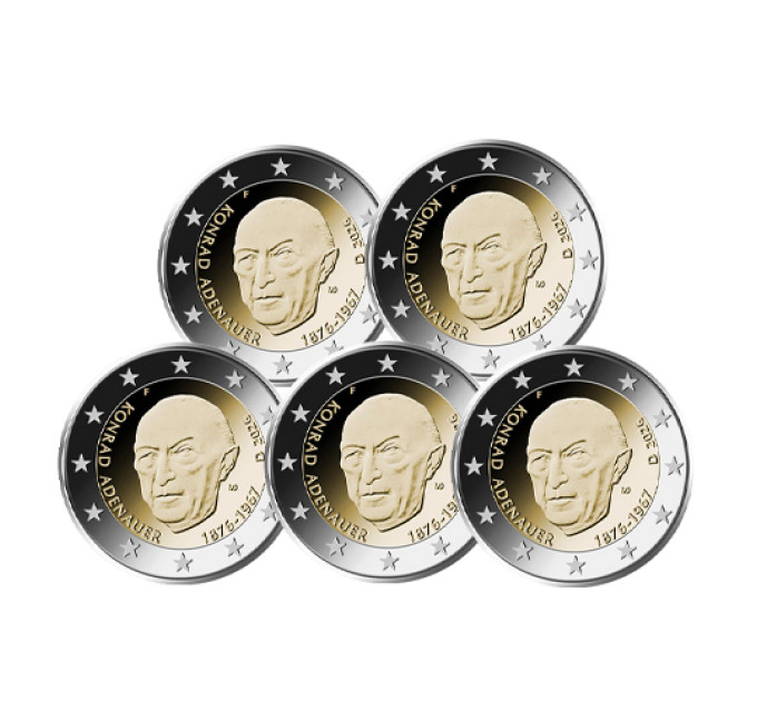 Allemagne 2 euros UNC 2026 - Konrad Adenauer - ADFGJ
