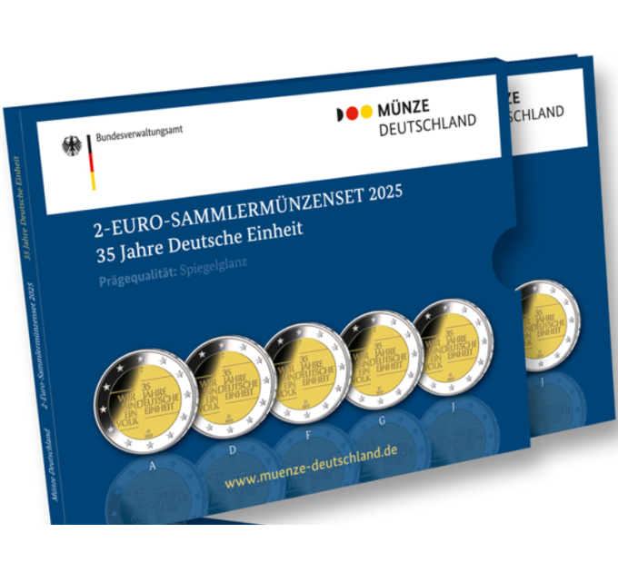 Allemagne 2 euros BE 2025 - 35 ans d'unité allemande