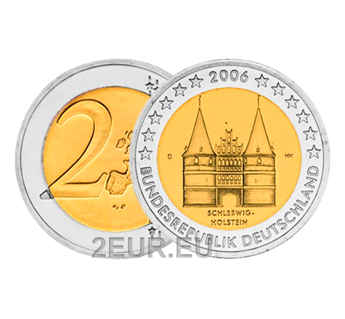 Allemagne 2 euros UNC 2006 - Holstentor à Lübeck - D - Munich
