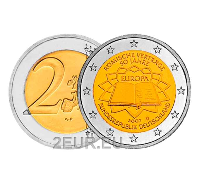 Allemagne 2 euros UNC 2007 - 50 Ans Traité de Rome - D - Munich