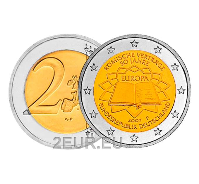 Allemagne 2 euros UNC 2007 - 50 Ans Traité de Rome - F - Stuttgart