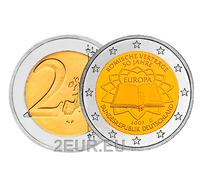 Allemagne 2 euros UNC 2007 - 50 Ans Traité de Rome - G - Karlsruhe