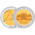 Allemagne 2 euros UNC 2007 - Château de Schwerin - J - Hambourg