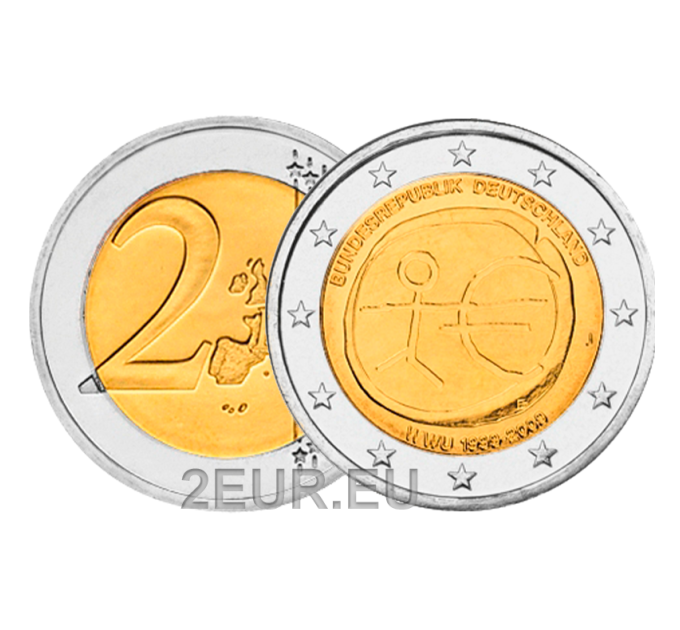 Allemagne 2 euros UNC 2009 - 10 Ans Euro - J - Hambourg