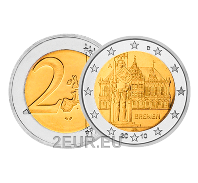 Allemagne 2 euros UNC 2010 - Hôtel de Ville et Roland - A - Berlin