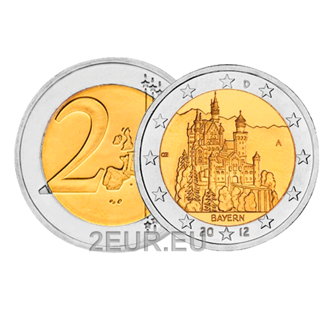 Allemagne 2 euros UNC 2012 - BAVIÈRE - A - Berlin