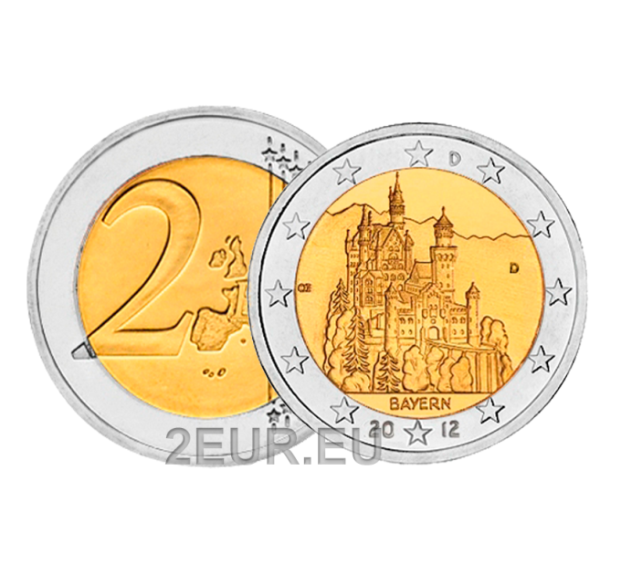 Allemagne 2 euros UNC 2012 - BAVIÈRE - D - Munich