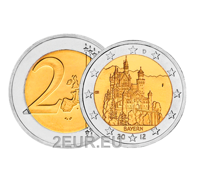 Allemagne 2 euros UNC 2012 - BAVIÈRE - F - Stuttgart