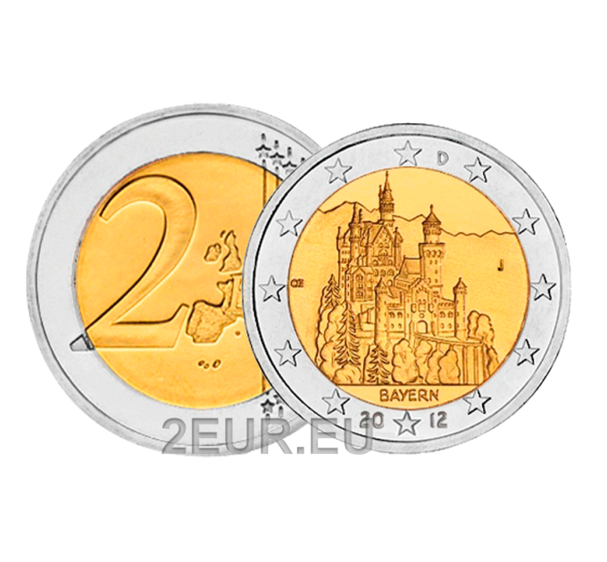 Allemagne 2 euros UNC 2012 - BAVIÈRE - J - Hambourg