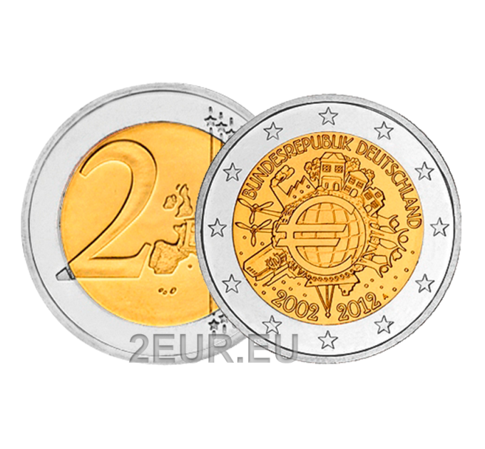 Allemagne 2 euros UNC 2012 - 10 Years of Euro Cash - A - Berlin