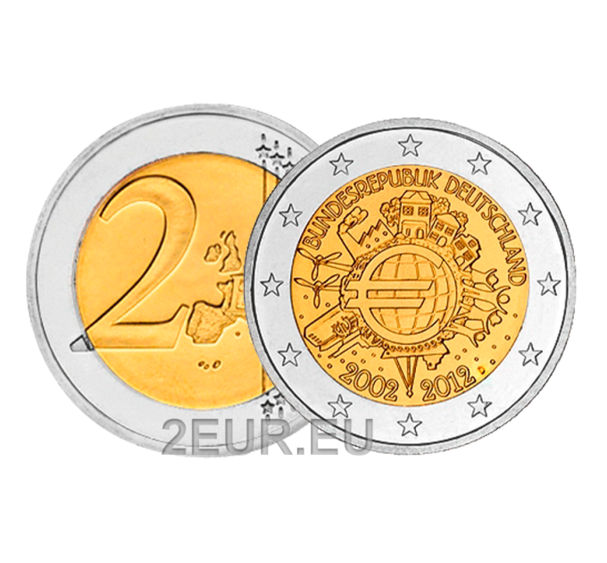 Allemagne 2 euros UNC 2012 - 10 Years of Euro Cash - D - Munich
